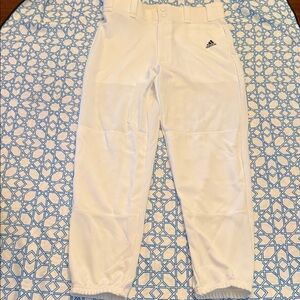 adidas White Kids Baseball Jogger Pants